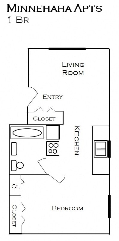 Minnehaha Apartments floorplan, Minneapolis, Minnesota