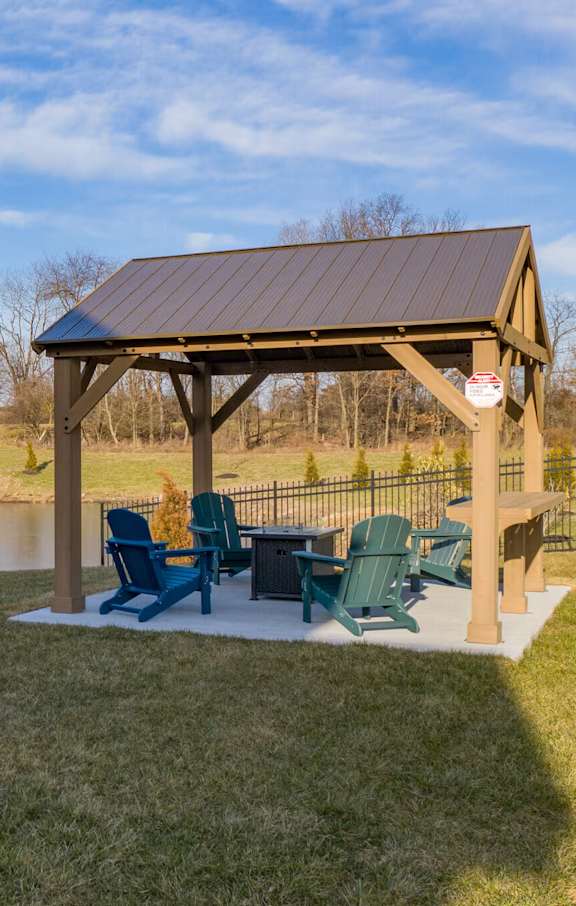 Gazebo with lake