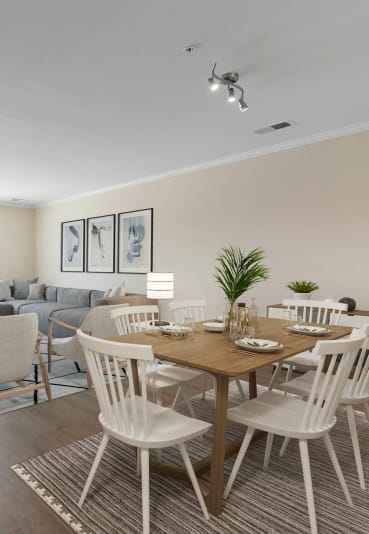 Open space living room and dining area at Park West, 48187