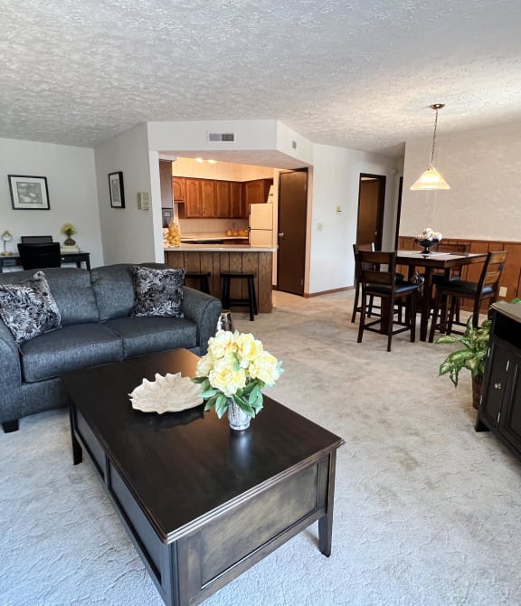 the preserve at ballantyne commons apartment living room  at Devou Village, Ft. Wright, 41011