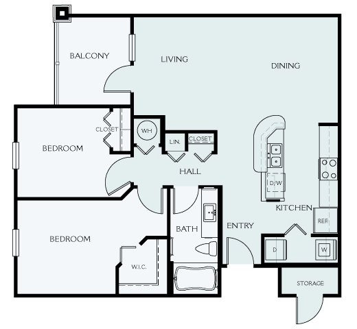 Delano at Cypress Creek - B1 (Beacon) - 2 bedrooms and 1 bath
