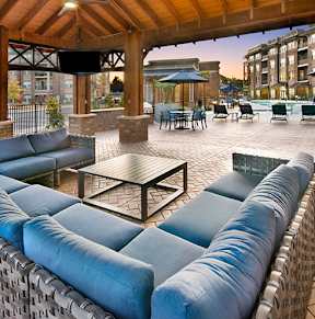 Outdoor Grill With Intimate Seating Area at Residence at Riverwatch in Augusta, 30909