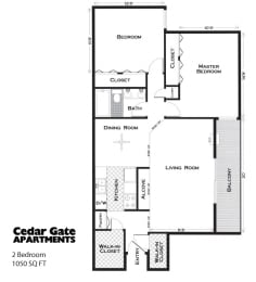  Floor Plan 2.1bed