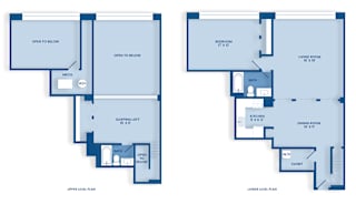 C1 Floor Plan at Tindeco Wharf, Baltimore, Maryland