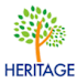 A logo with a tree and the word "HERITAGE" below it.