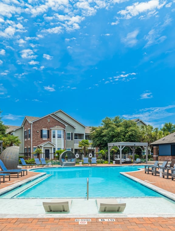 the swimming pool at our apartments