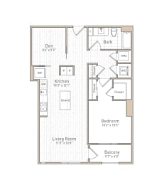 A31A Floor Plan at The Boro, Tysons, Virginia