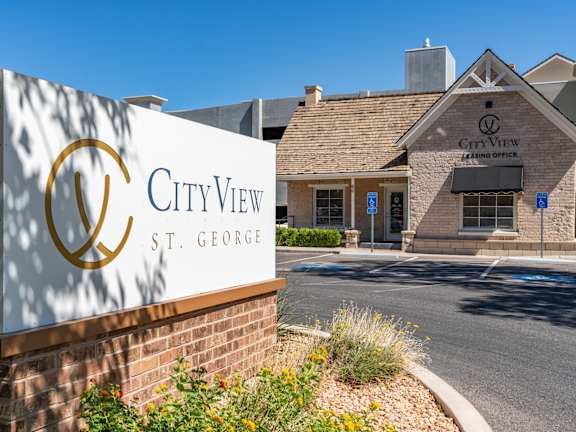Sign at City View St. George Apartments, Utah, 84770