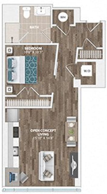 A3A Floor Plan at Sinclaire on Seminary, Alexandria, VA 22311
