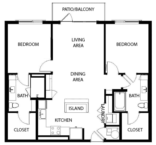 Axio at Carillon - B2 - 2 Bedroom - 2 Bath - 2D