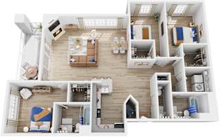 3 Bed 2.5 Bath Floor Plan | 1,561 Sq. Ft. at Saltmeadow Bay, Virginia Beach, Virginia, 23451