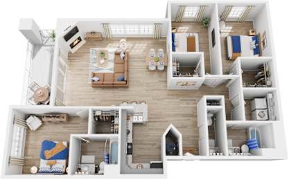3 Bed 2.5 Bath Floor Plan | 1,561 Sq. Ft. at Saltmeadow Bay, Virginia Beach, Virginia, 23451