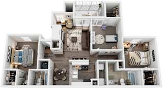3 Bed 2 Bath Floor Plan | 1,150 Sq. Ft. at The Colony at South Park in SC, 29803