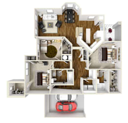 The Mansion | 1,438 Sq. Ft. at Faulkner Flats in Oxford, Mississippi