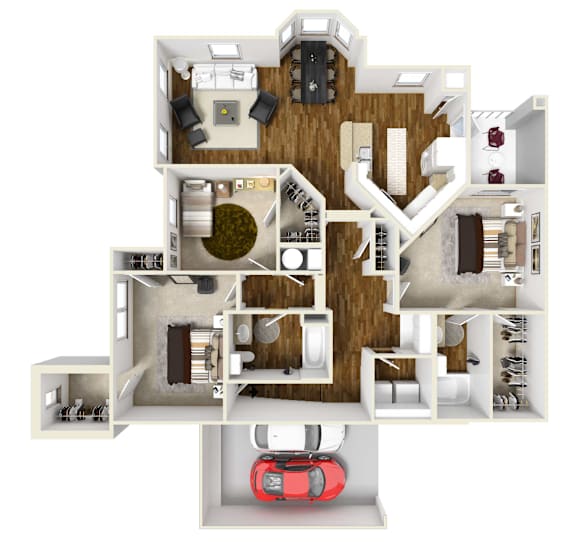 The Mansion | 1,438 Sq. Ft. at Faulkner Flats in Oxford, Mississippi