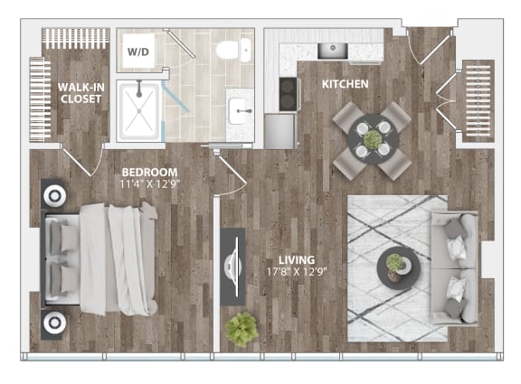 Floor Plan  A4A Floor Plan at 1305 Dock Street, Maryland