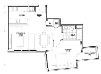 Floorplan at Linea Cambridge, MA