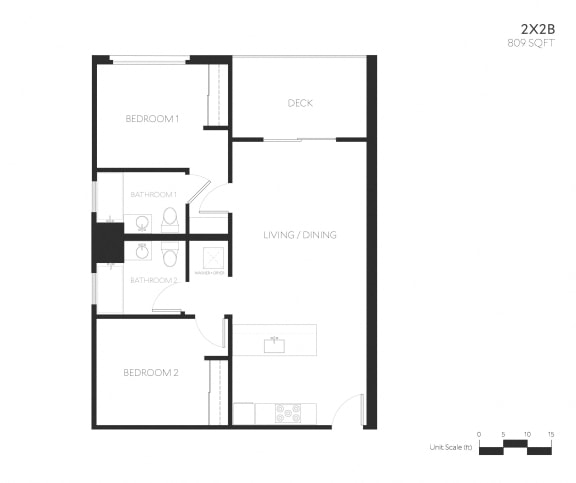 2x2B The Perch_2x2B Floorplan