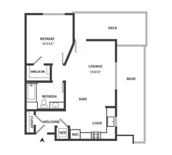A7 Floor Plan at Aire, San Jose, CA