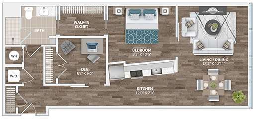A6A Floor Plan at Sinclaire on Seminary, Alexandria, 22311
