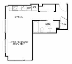 A11 Floor Plan at Corner 63, Washington 98115