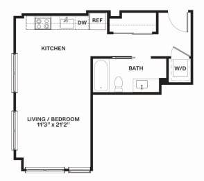 A11 Floor Plan at Corner 63, Washington 98115