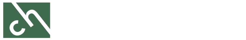a green and white logo on a white background