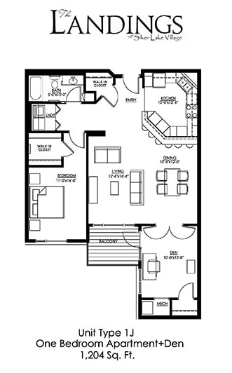 1Dominium_Landings at Silver Lake_ Bedroom Floor Plan