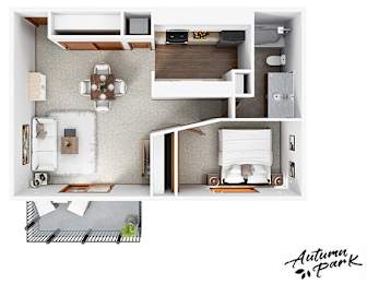 A2 Floor Plan at Autumn Park, Sioux Falls, SD 57106
