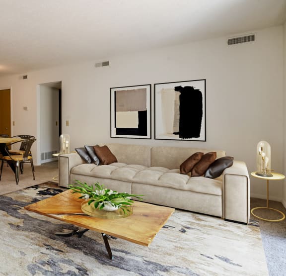 a living room with a couch and a television at Brook Pines, Columbia, SC, 29210