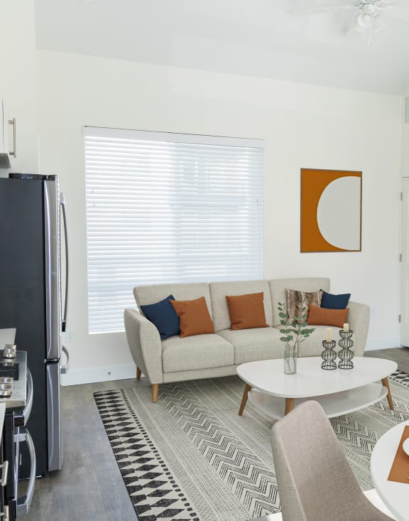 Living Room in Carriage Unit at The Arza Apartments in American Fork, UT