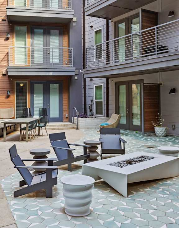 Outdoor Firepit Lounge at Placemakr Downtown Austin, Austin, 78701