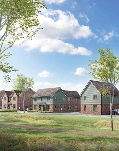 an artist s impression of new homes in a suburb
