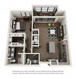 A1 Floor Plan at The Residences at Thornwood, Germantown, Tennessee