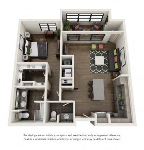 A1 Floor Plan at The Residences at Thornwood, Germantown, Tennessee
