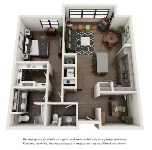 A2 Floor Plan at The Residences at Thornwood, Germantown