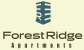 the logo for forest ridge apartments on a yellow background