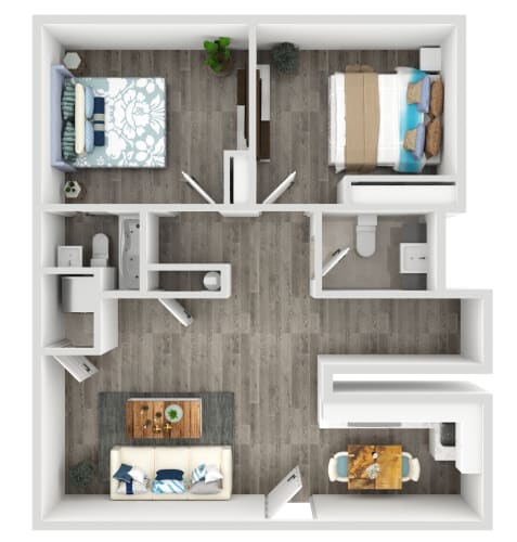 Floor Plan  two bedroom apartment for rent