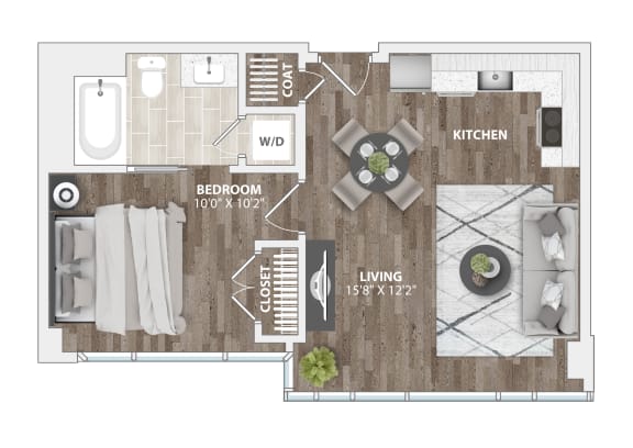 A1A Floor Plan at 1305 Dock Street, Baltimore, MD