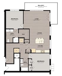 2D Floor Plan at The Tennessee Brewery, Memphis, 38103
