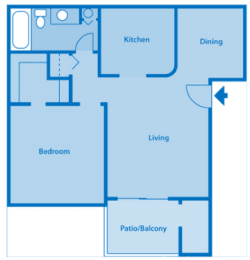 Estancia 1A One Bedroom Floor Plan
