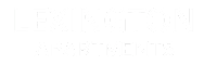 The image displays the text "LEXINGTON APARTMENTS" in white letters on a black background.