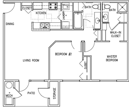 Floor Plan  2 Bedroom
