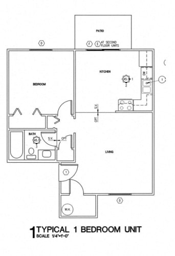 Floor Plan  1 Bedroom