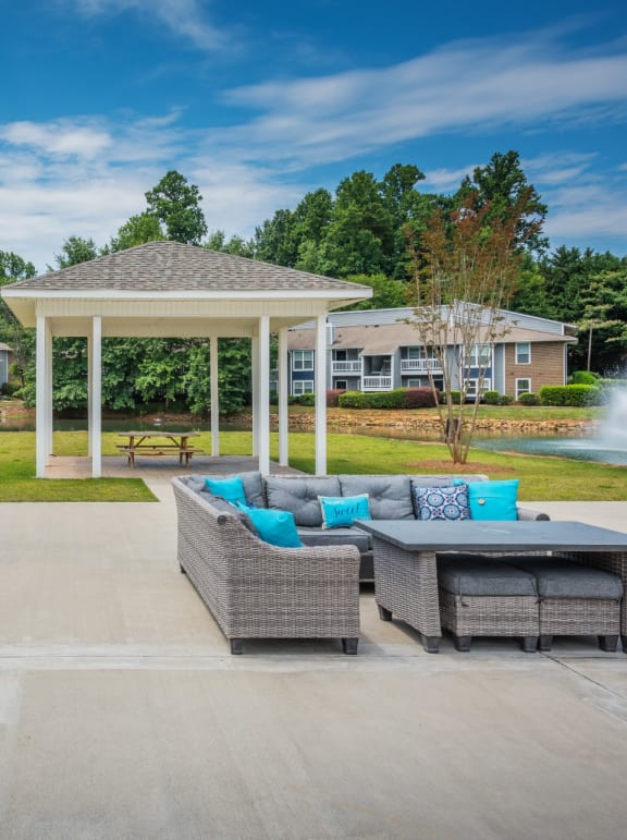 Outdoor Seating and Grills at Arbor Ridge in Greensboro, NC