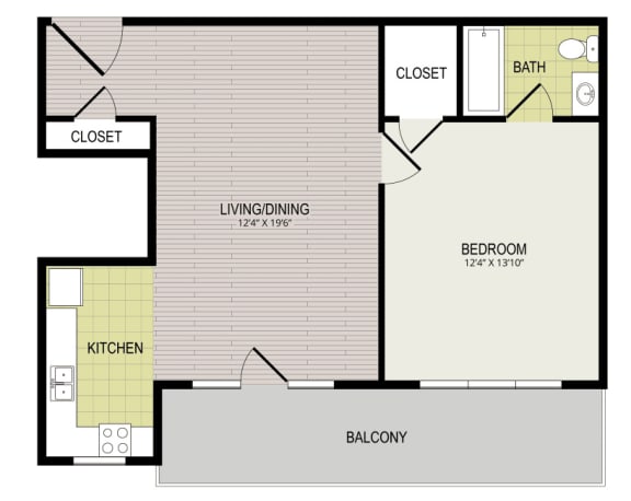 The Broadview Apartments 1I Floor Plan
