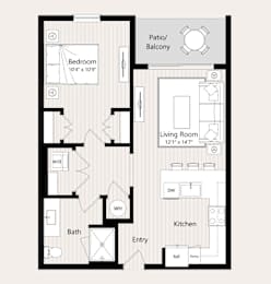 A8 Floor Plan at Huxley Scottsdale, Arizona