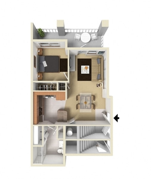 1x1 Floor Plan Apartments For Rent in Happy Valley, OR  97086 at Latitude