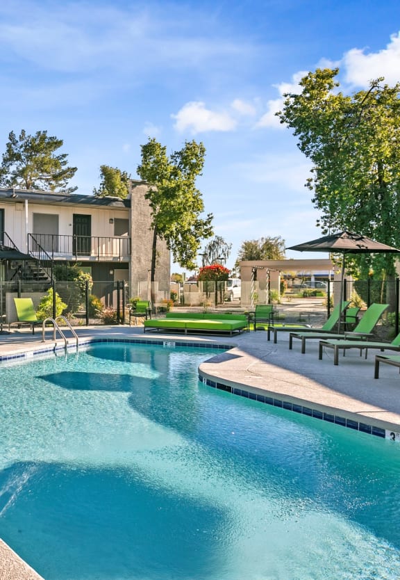 SITE Scottsdale Apartments Pool Area and Lounge Chairs