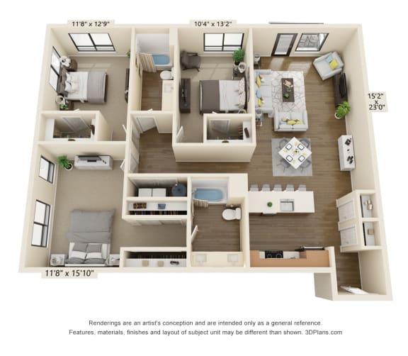 Meritage West Apartment Homes in Boise, Idaho 3A Floor Plan